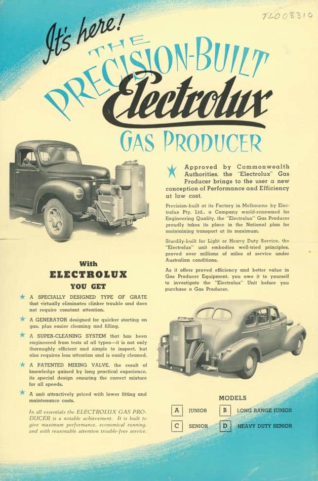 Electrolux gas producer 